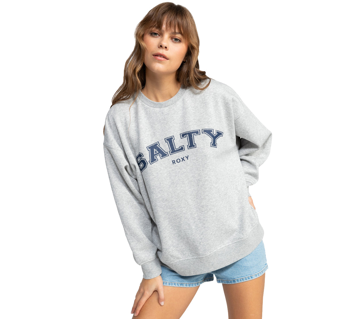 Roxy Salty Morning Hike Crewneck Sweatshirt SGRH XS