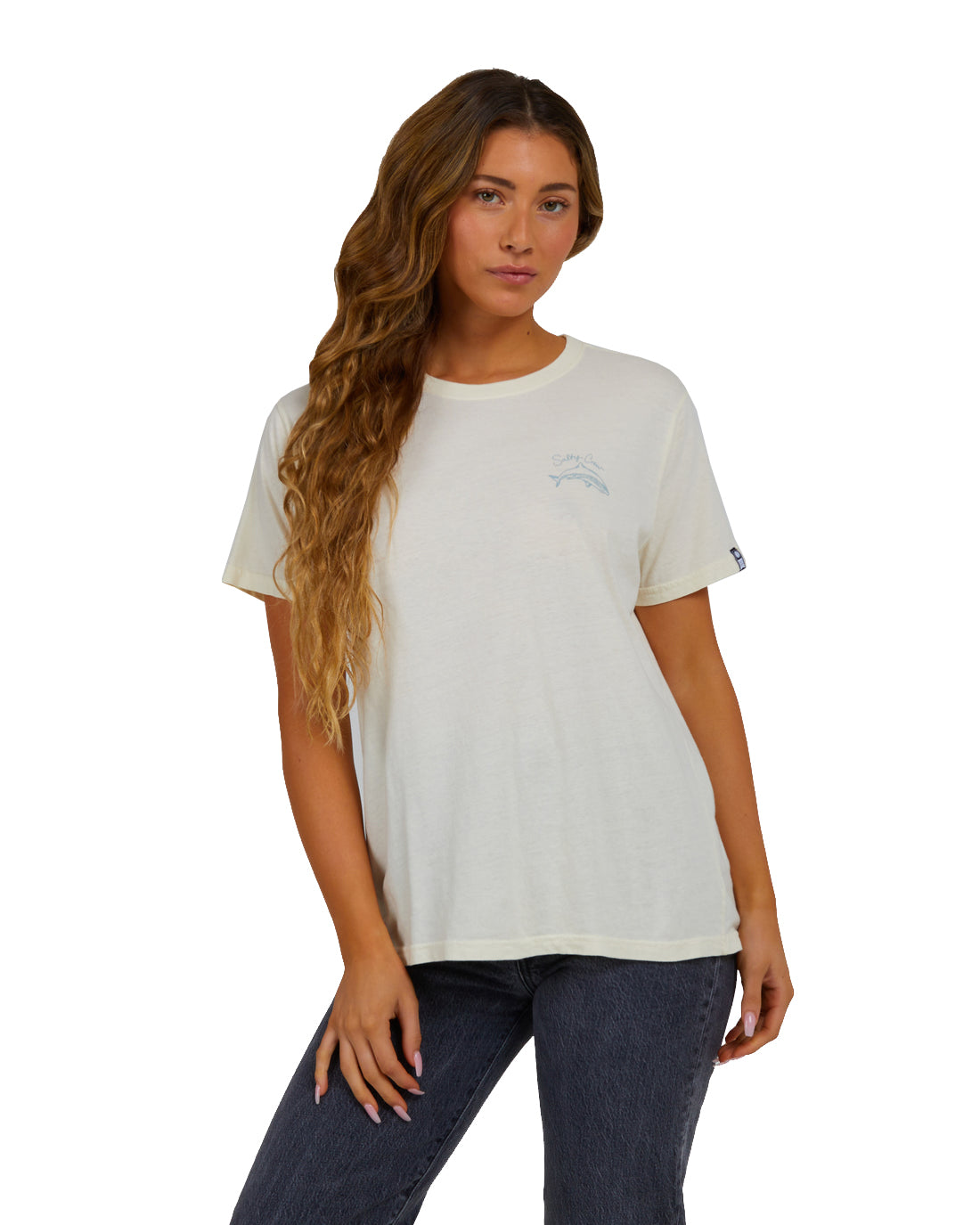 Salty Crew Love Bite Boyfriend SS Tee Off White L