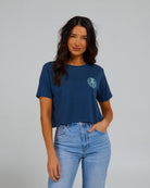 Salty Crew My Friend Crop SS Tee Denim M