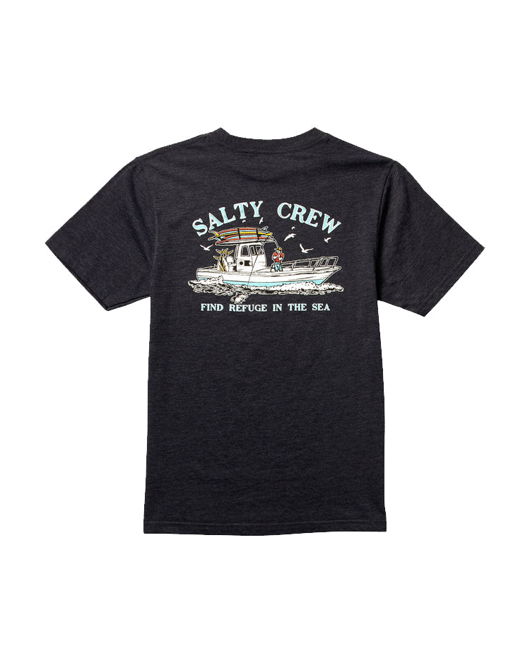 Salty Crew Fish On Boys SS Tee Navy Hth XL