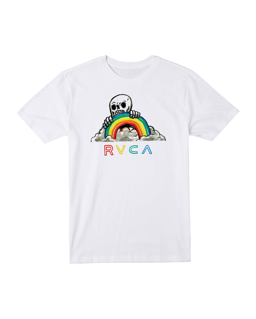 RVCA RAINBOW SKULL SS WHT-White L