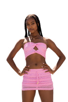 Blanco Sofia Top Hot Pink M