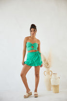 Blanco Sofia Top Emerald M