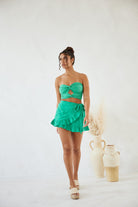 Blanco Sofia Top Emerald L