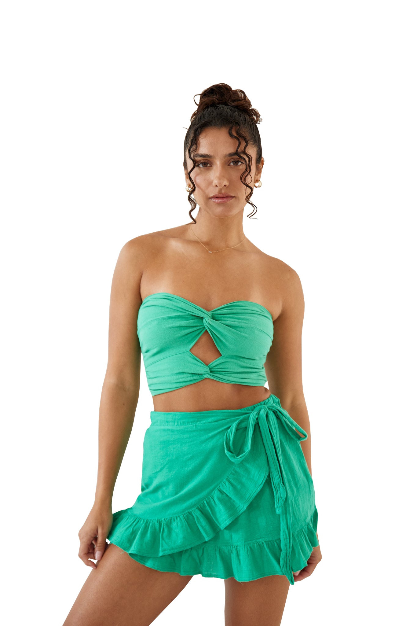 Blanco Sofia Top Emerald L