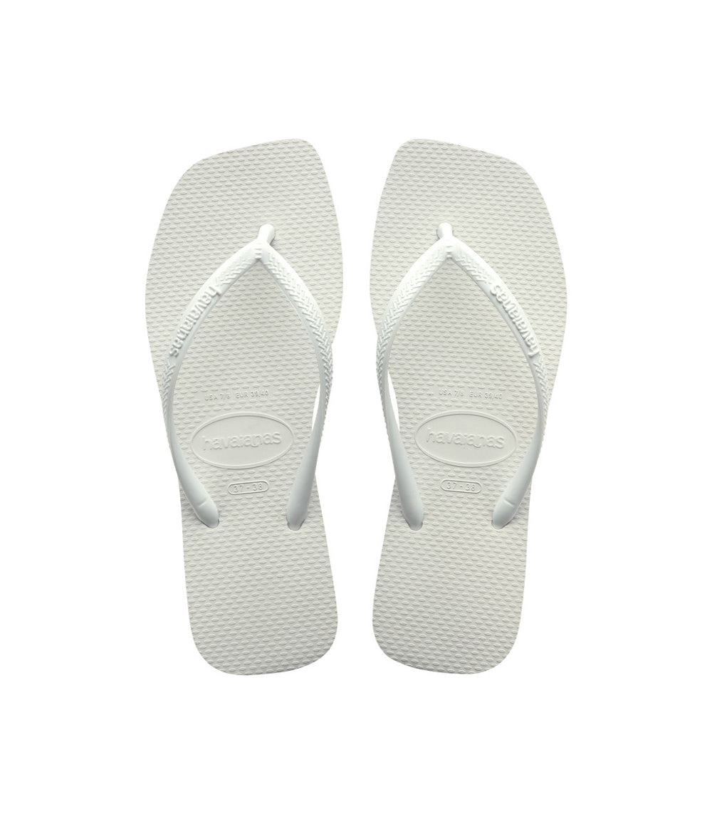 Havaianas Slim Square Womens Sandal 0001-White 7