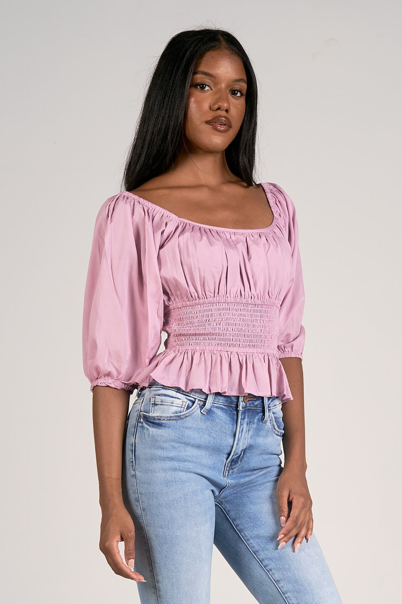 Elan 3 Top Off  Shld Smock Lilac L