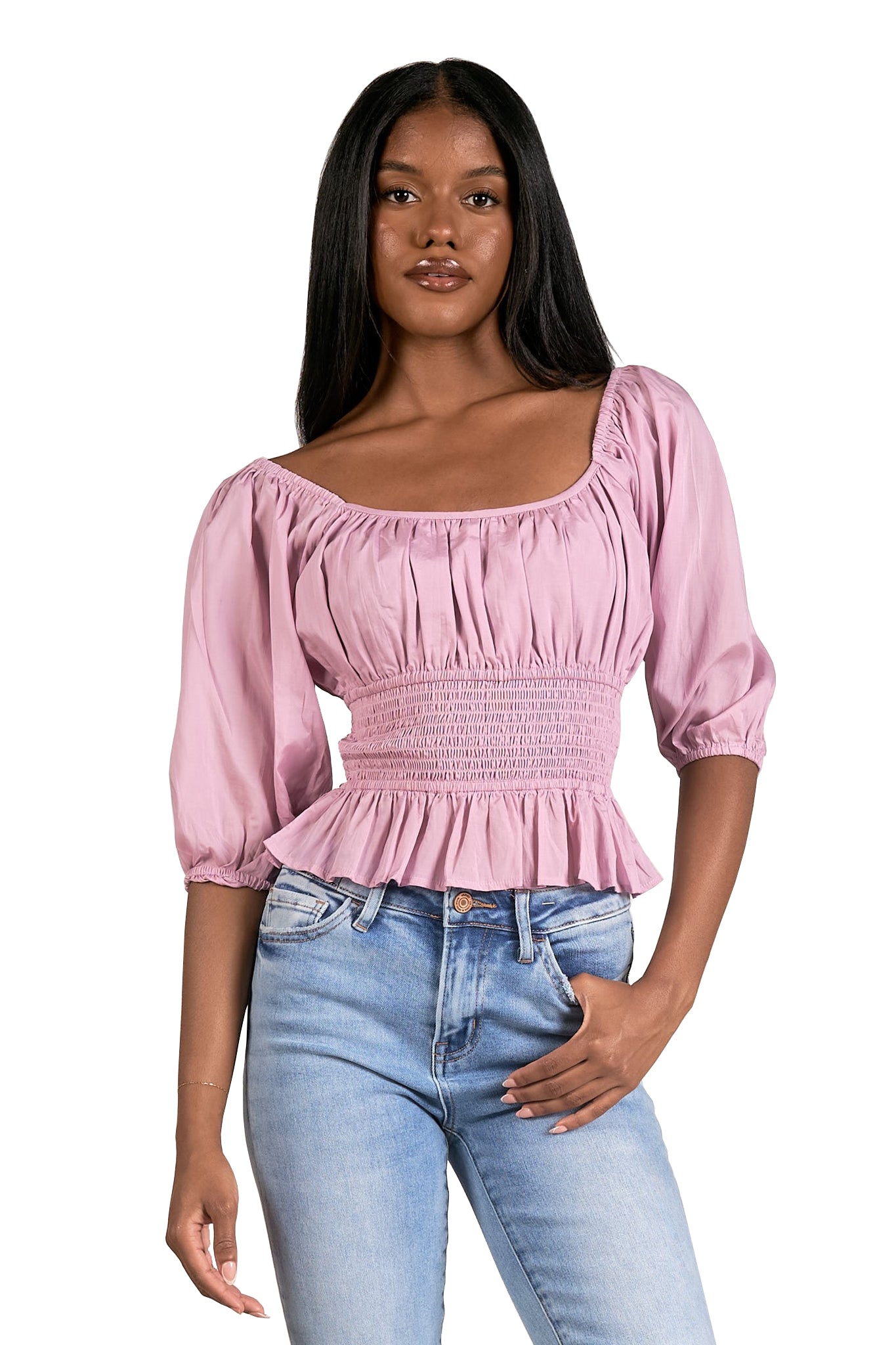 Elan 3 Top Off  Shld Smock Lilac S