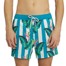 Party Pants Gulf Stripe Sport Short Turquoise XL