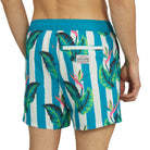 Party Pants Gulf Stripe Sport Short Turquoise XL