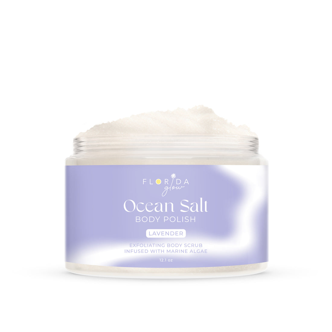 Florida Glow Salt Scrubs Jar Lavender 12.1oz