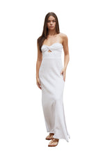 Blanco Twist Front Maxi Dress White L