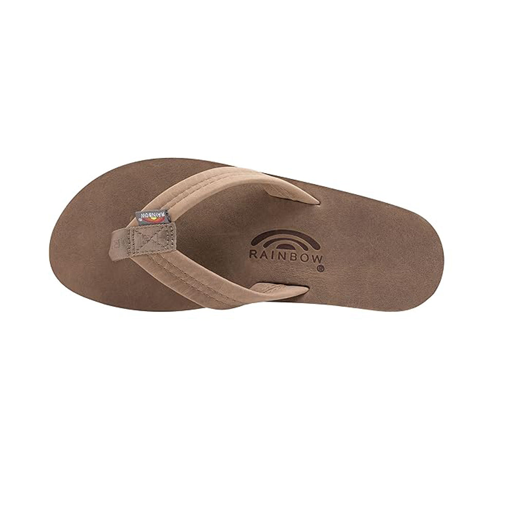 Rainbow Luxury Leather Single Layer Mens Sandal Stone Grey M