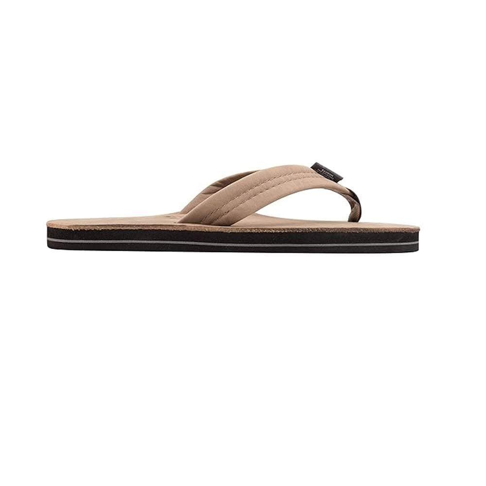 Rainbow Luxury Leather Single Layer Mens Sandal Stone Grey S