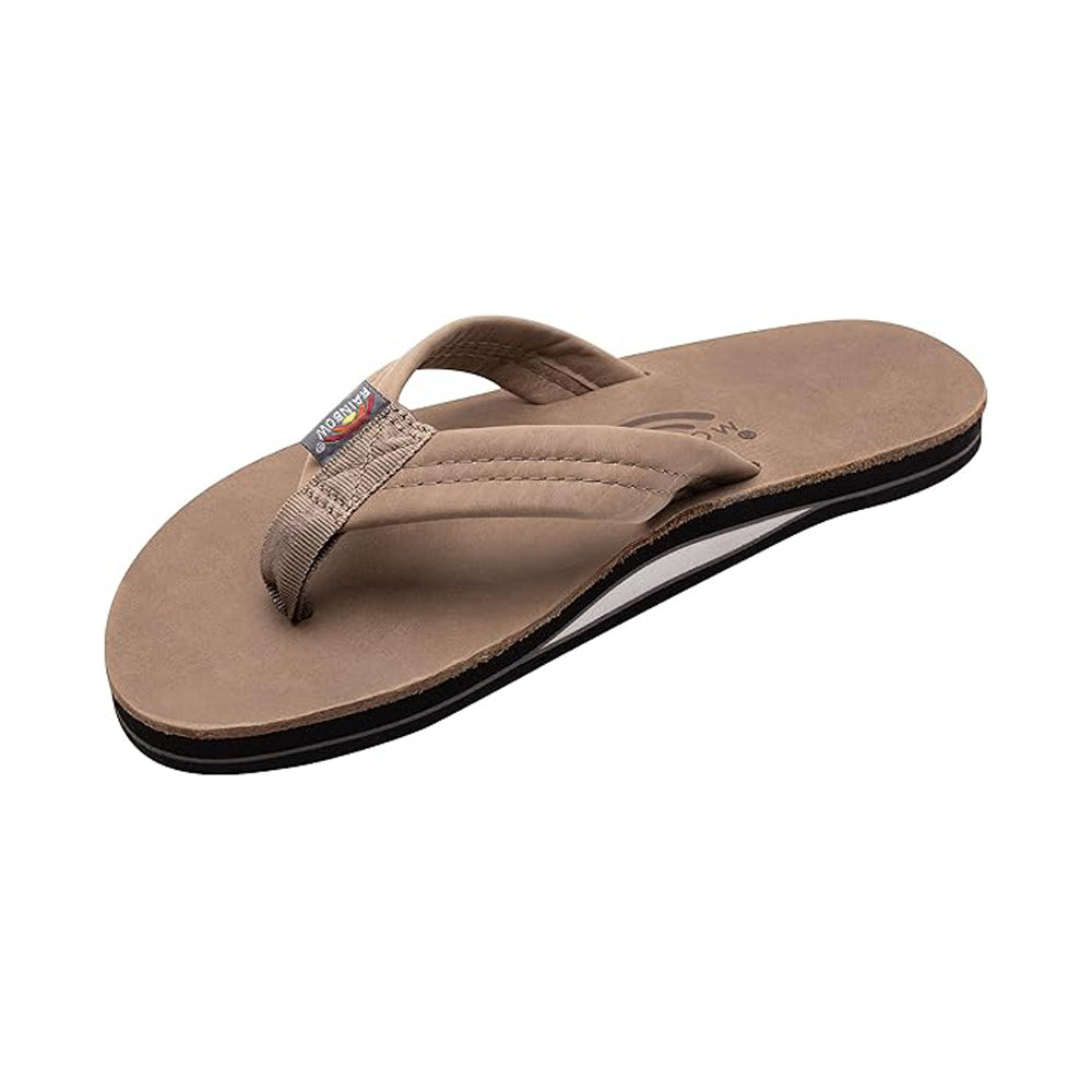 Rainbow Luxury Leather Single Layer Mens Sandal Stone Grey S