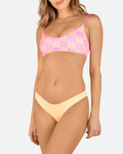 Hurley Smiley Check Reversible Scoop Bikini Bottom WSUN M