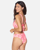 Hurley Flower Scrunch Cheeky Bikini Bottom COR M