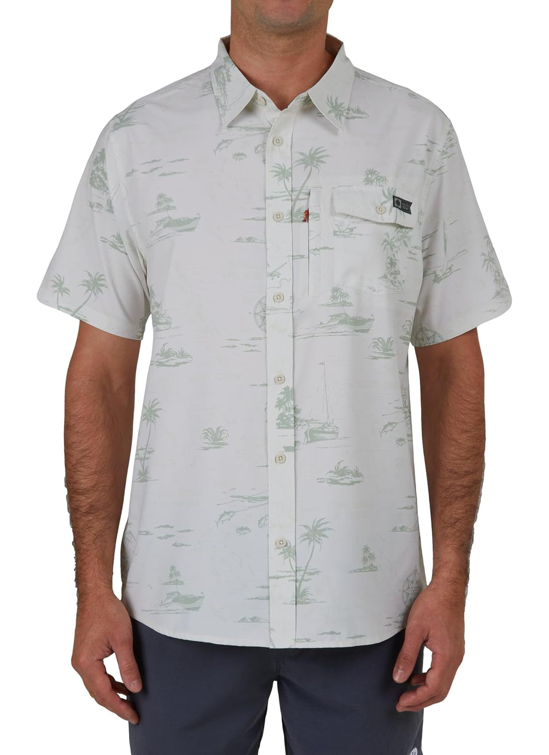 Salty Crew Seafarer SS Tech Woven Wax XXL