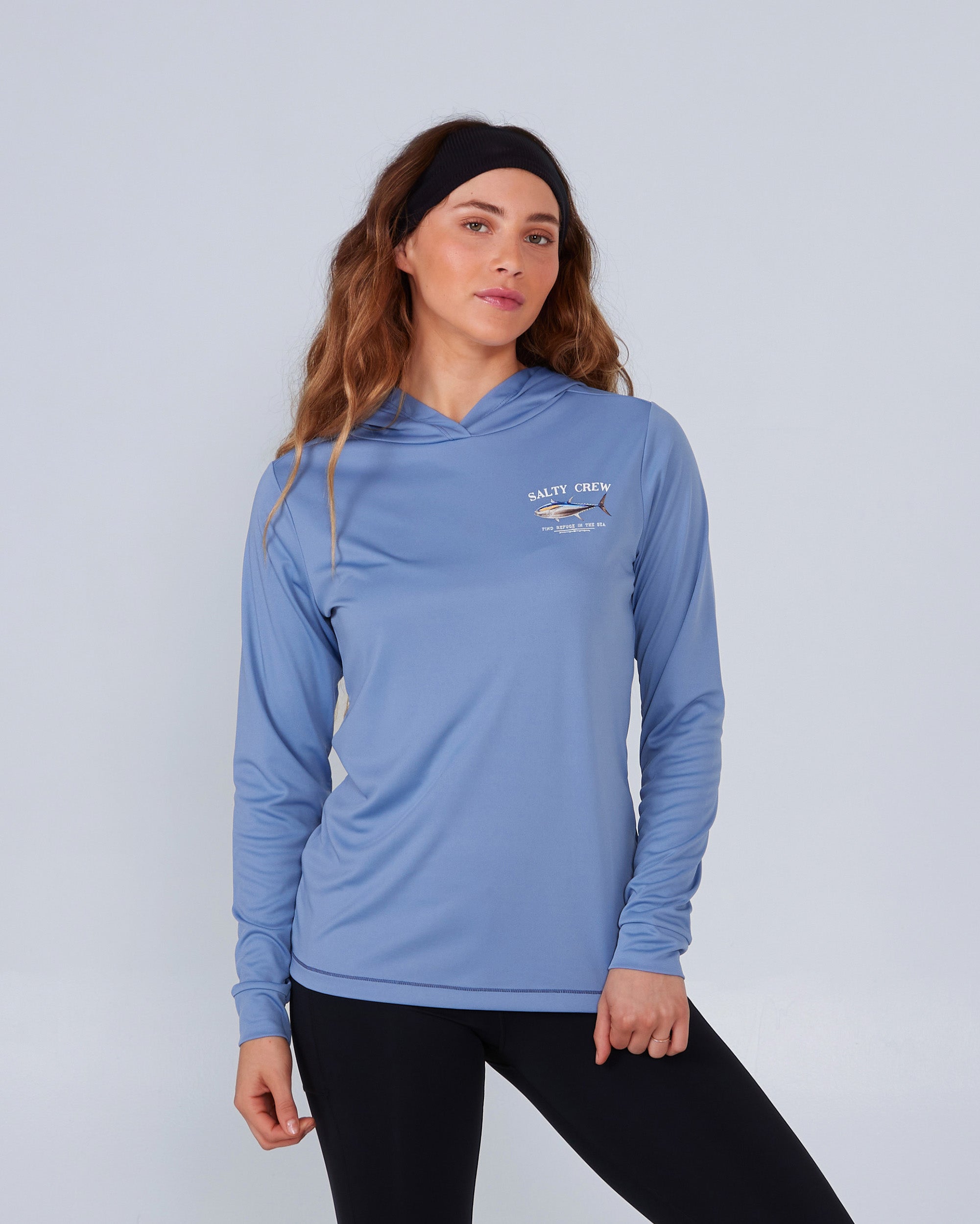 Salty Crew Big Blue Hooded Sunshirt BlueDusk XS