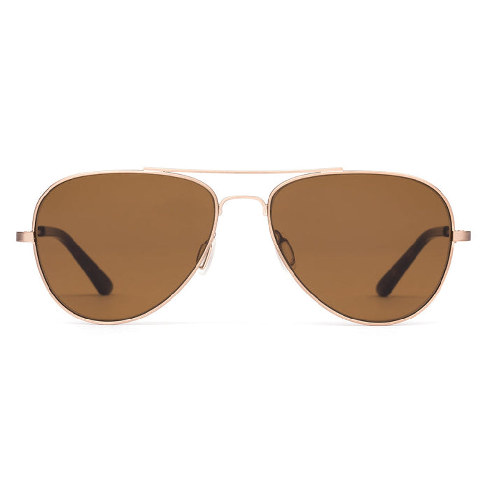 Otis Drift Polarized Sunglasses BrushedGold/EcoHavana Brown