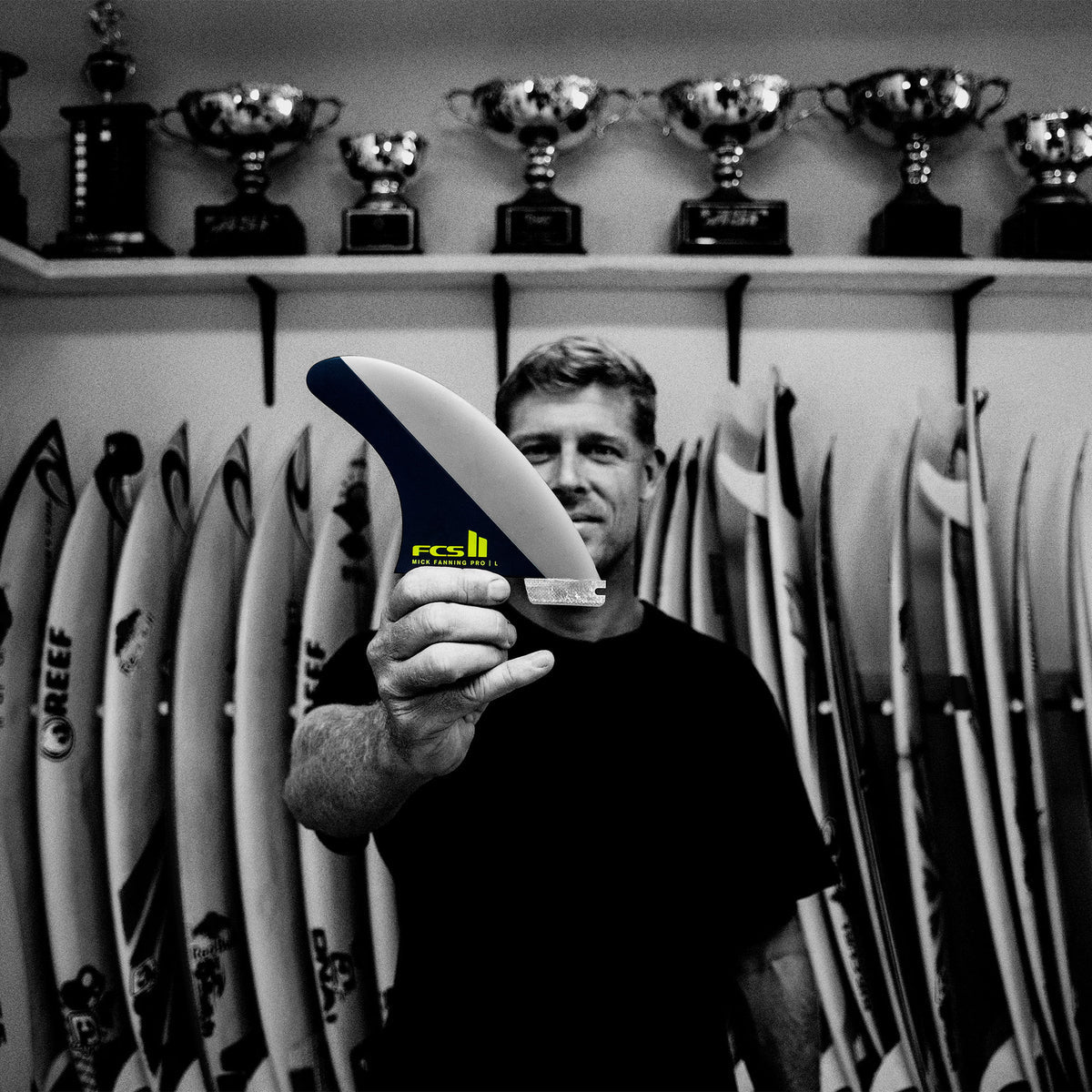 サーフィン・ボディボード FCS II MF PG Black/Acid large Tri Fins FCS II Mick Fanning Tri Fins - FCS - FCS US