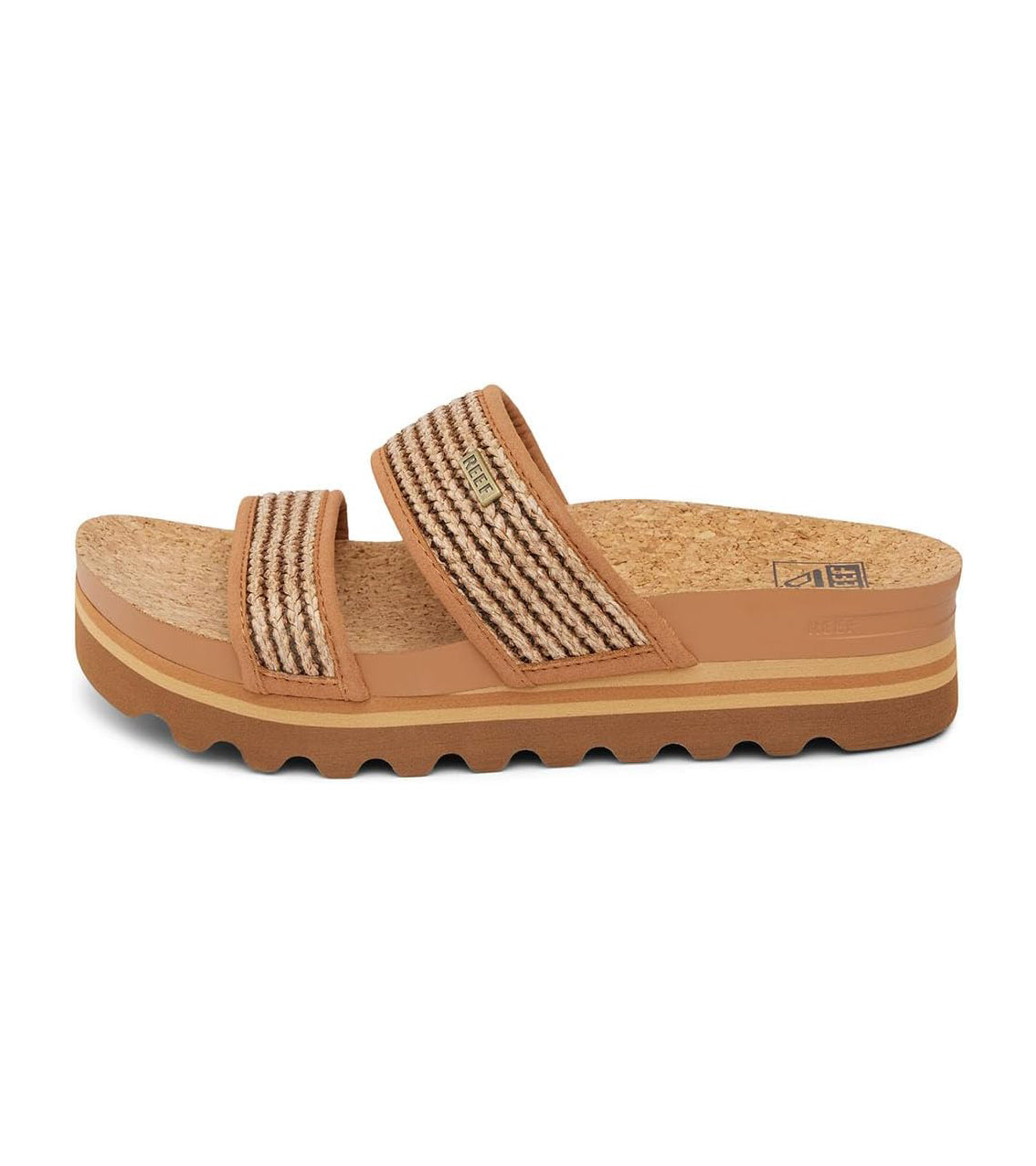 Reef Cushion Vista Hi Womens Sandal Chocolate Raffia 5