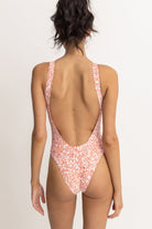 Rhythm Islander Floral Scoop Neck One Piece Bikini  COR L