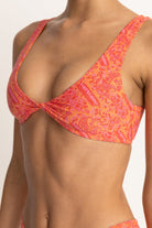 Rhythm Adia Paisley Reversible Twist Bikini Top  ORA XL