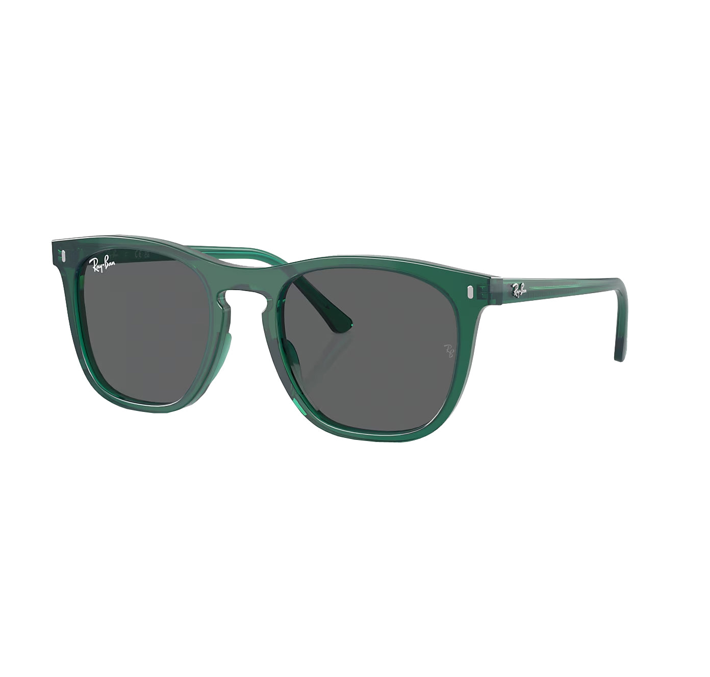 Ray-Ban 0RB2210 Polarized Sunglasses TransparentGreen DkGrey