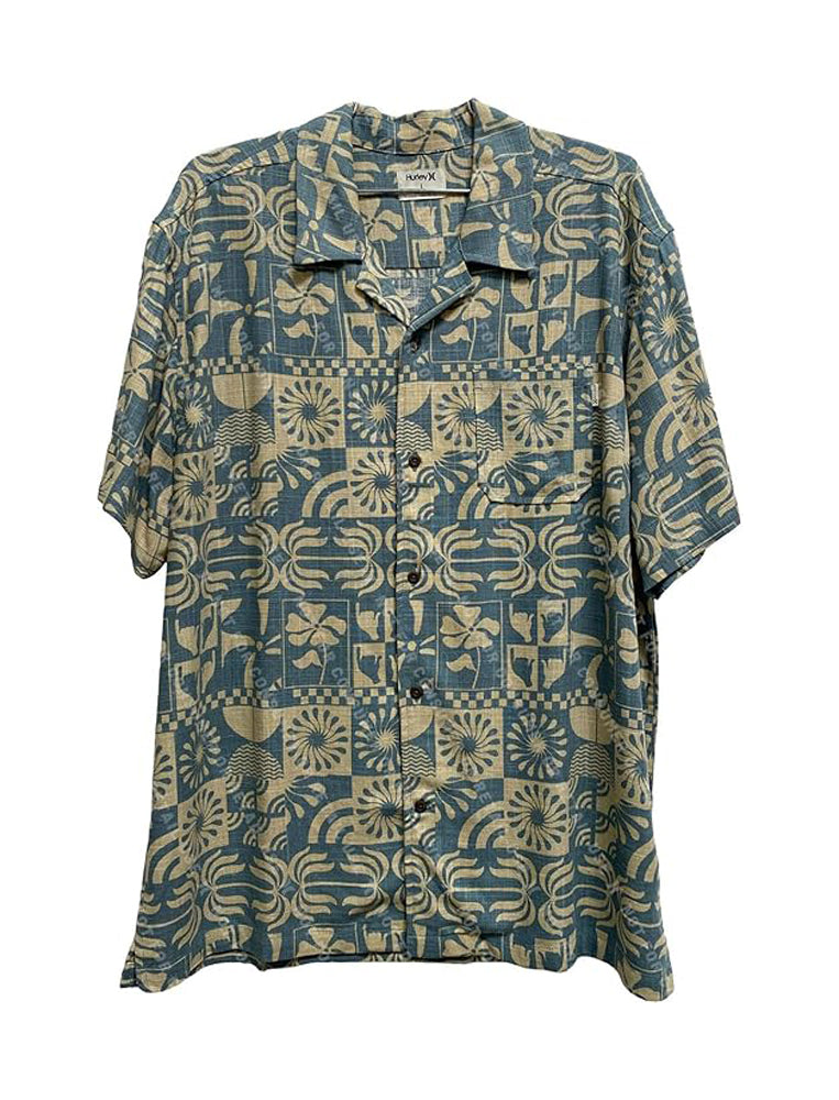 Hurley Linen Rincon Camp SS H3018-Artillery S