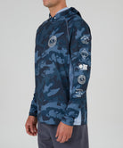 Salty Crew Palomar Perforated Hood BlueCamo XXL