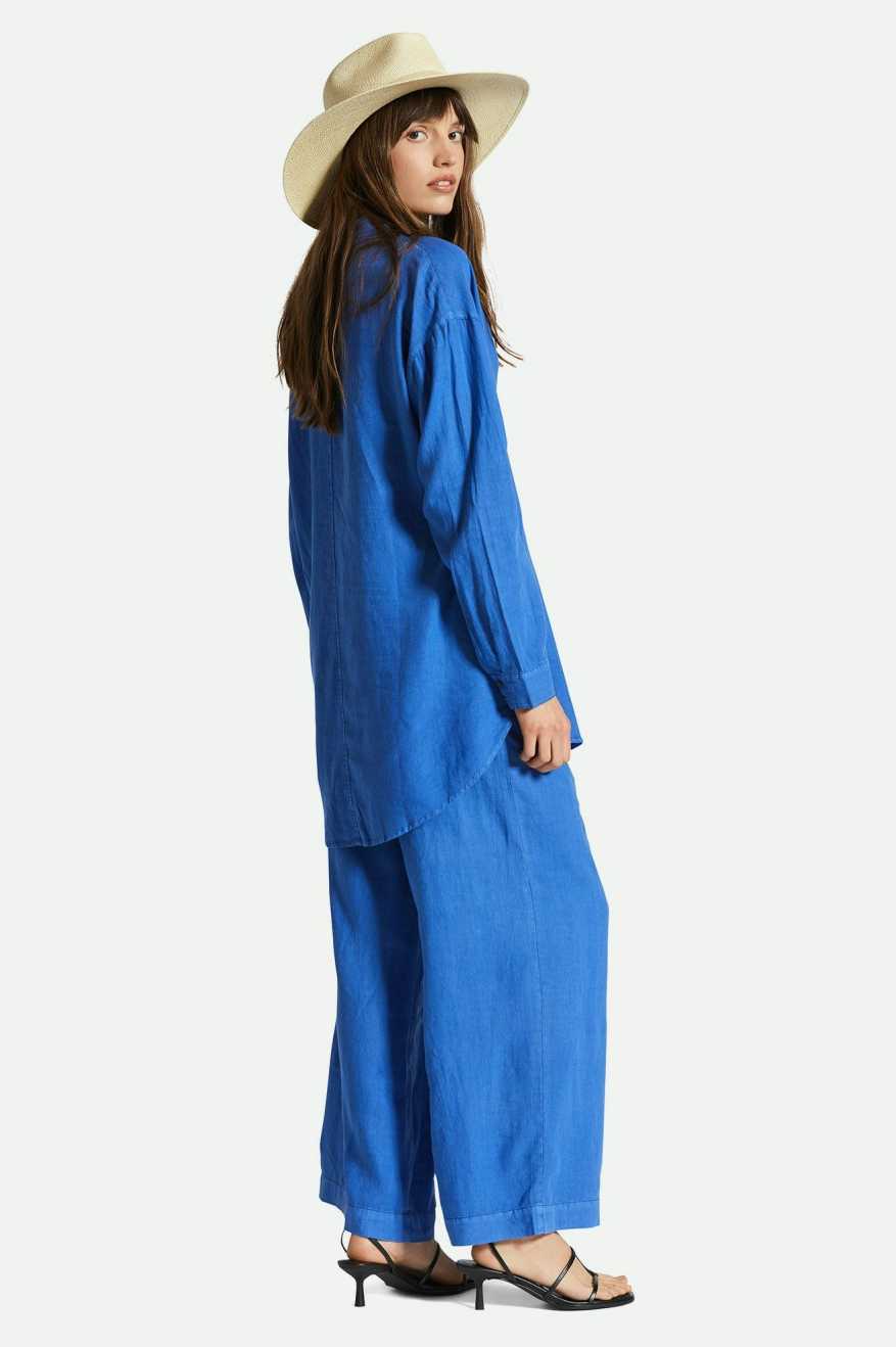 Brixton Vintage Linen Wide Leg Pant SRFTW L