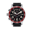 Nixon The 51-30 Chrono Leather Watch 5199-Silver-Black-Cranberry