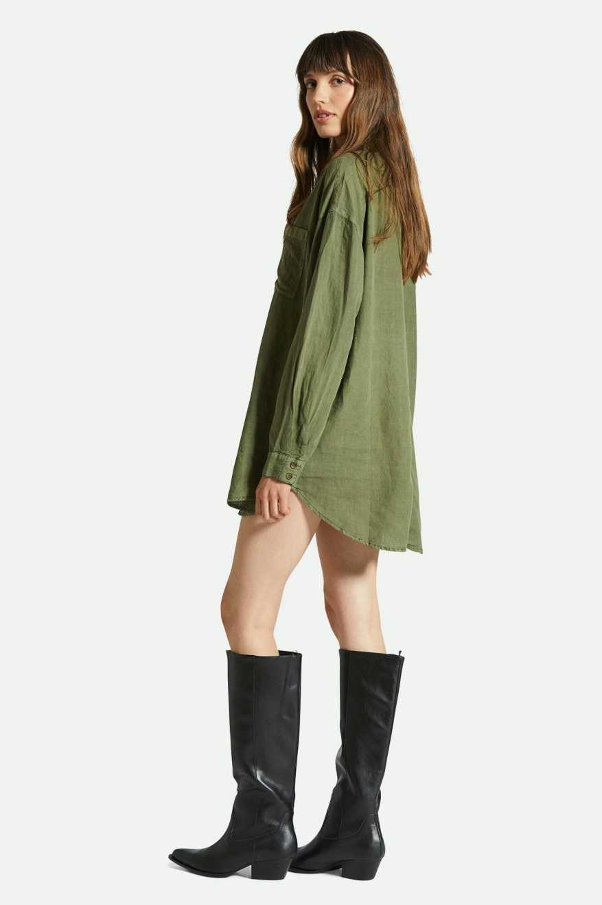 Brixton Vintage Linen LS Shirtdress SEKP L