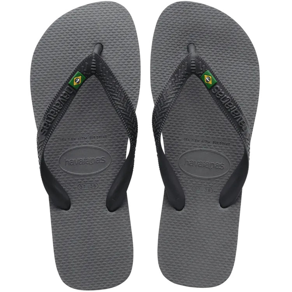 Havaianas Brazil Logo Mens Sandal 5178-Steel Grey24 9