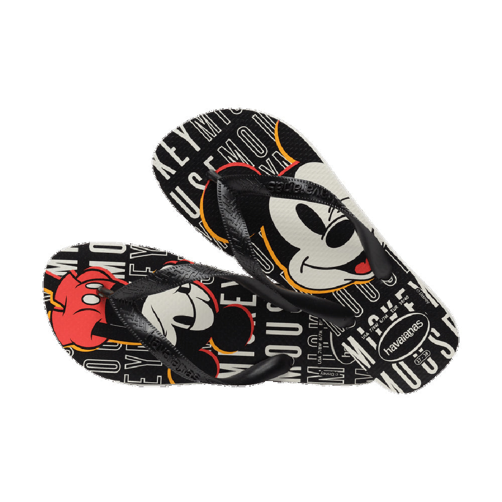 Havaianas Top Disney Boys Sandal 3471-White-Black-Black 3 Y