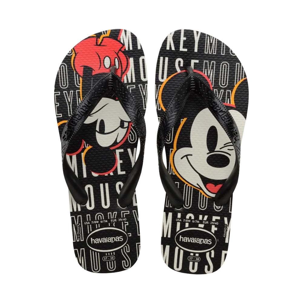 Havaianas Top Disney Boys Sandal 3471-White-Black-Black 9 C