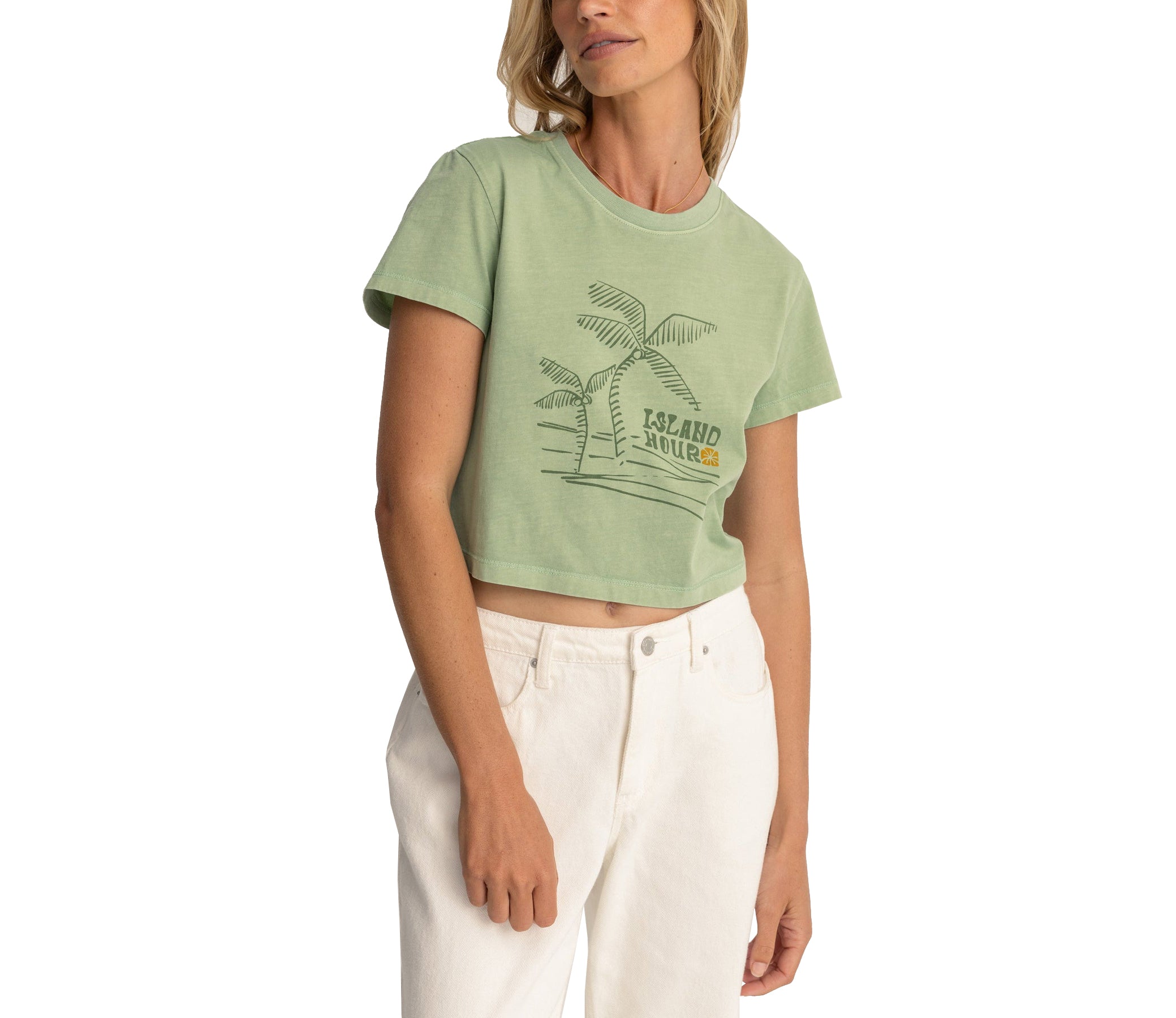 Rhythm Island Hour Vintage Crop Tee