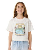 Rip Curl Hibiscus Heat Art SS Tee Girls  Bone 10
