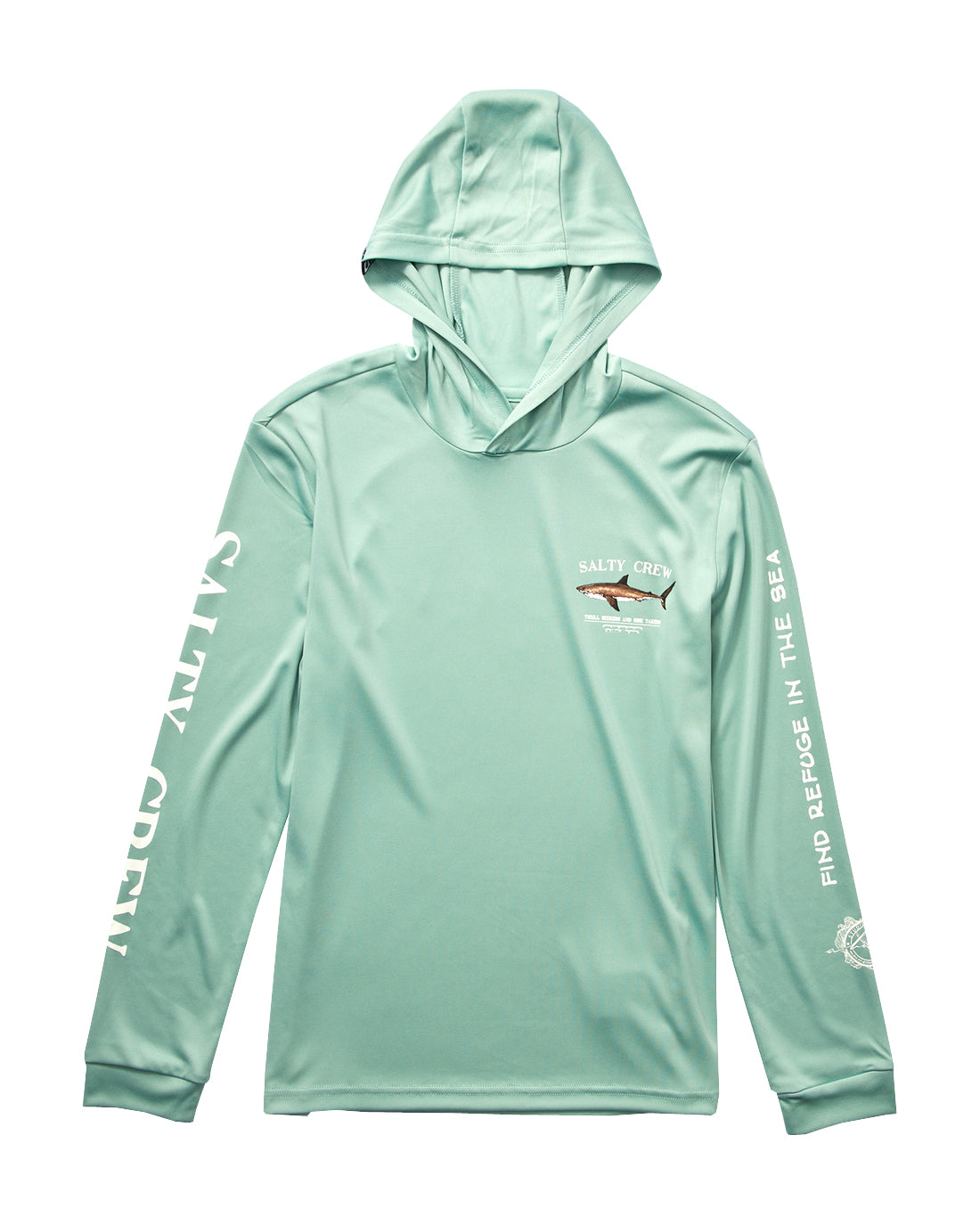 Salty Crew Boys Bruce Hood LS Sunshirt MarineBlue L