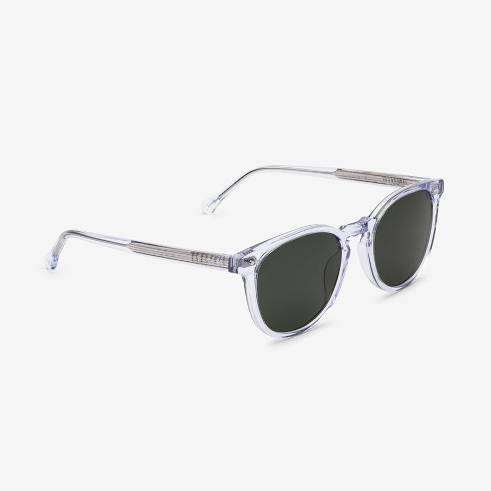 Electric Oak Polarized Sunglasses Crystal Grey Round