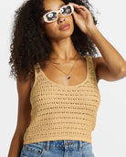 Billabong Hot Shot Crochet Cropped Tank TKF0 S