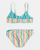 Roxy Little Girl Rainbow Stripe Bikini Set BJM3 5