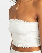 Roxy Warm Waters Eyelet Tube Top WBK0 L