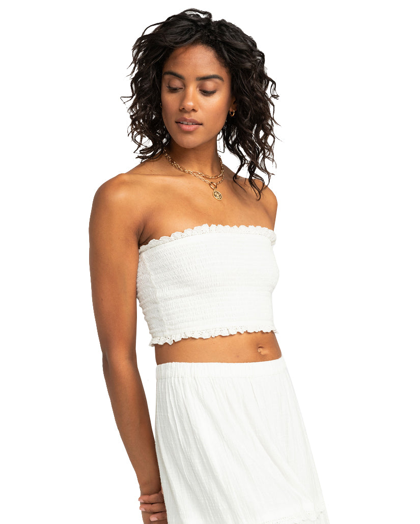 Roxy Warm Waters Eyelet Tube Top WBK0 L