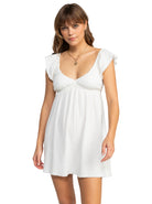 Roxy Luna Flutter Sleeve Mini Dress WBS0 M