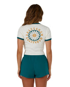Salty Crew Flower Power Ringer SS Tee OffWhite/Kelp L