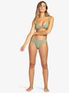 Roxy Essaouira Moderate High Leg Bikini Bottom  GLD0 M