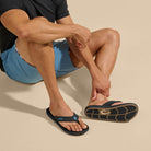 Olukai Ki i Mens Sandal LR5G-Lava Rock-Bold Blue 8