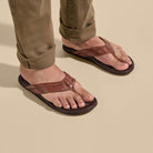 Olukai Hiapo Mens Sandal SK63-Rum-Dark Wood 14
